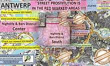 Карта на уличната проституция в Антверпен