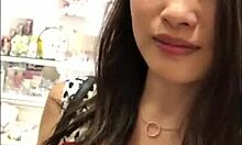 Азиатская девушка получает кремпай в домашнем видео